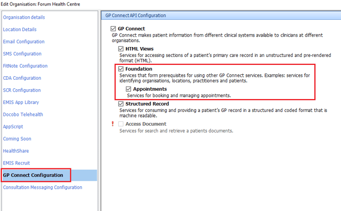 Enable GP Connect